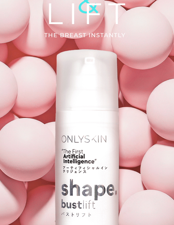 ONLYSKIN® Shape Bust Lift instantly lifts and reshapes breasts. Pair with our AI-powered Bust Upsize Kit for optimal lifting results.