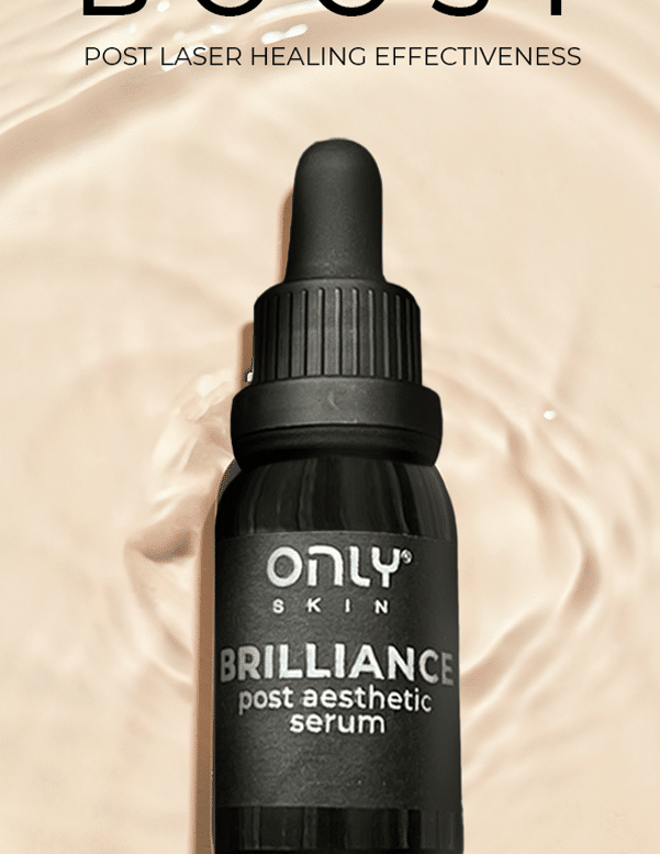 Elevate your post-laser and aesthetic treatment routine with our Brilliance Serum. Experience essential care for fairer skin.