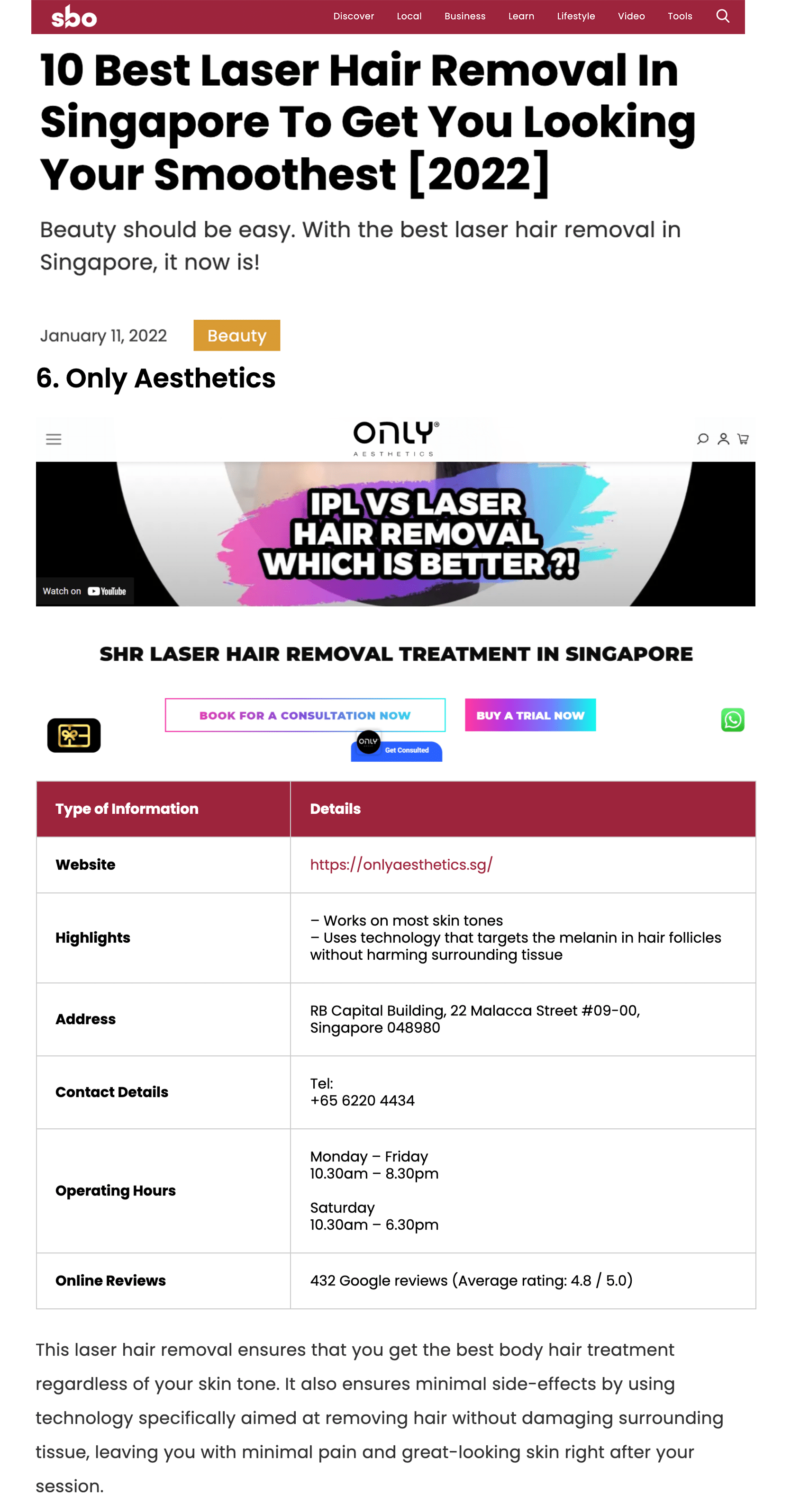 This laser hair removal ensures that you get the best body hair treatment regardless of your skin tone. It also ensures minimal side-effects by using technology specifically aimed at removing hair without damaging surrounding tissue, leaving you with minimal pain and great-looking skin right after your session.