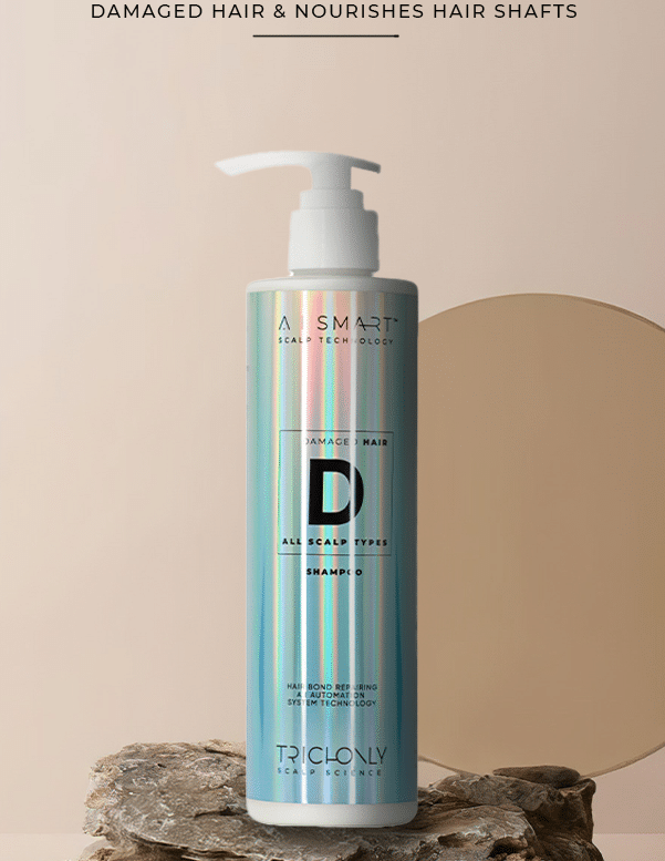 Stop suffering from damaged hair. TRICHONLY Damaged Hair Shampoo restores health and shine for the luscious locks you desire