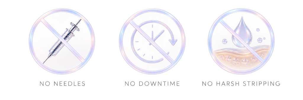 No needles, no downtime, no harsh stripping — SuperWhite™ icons