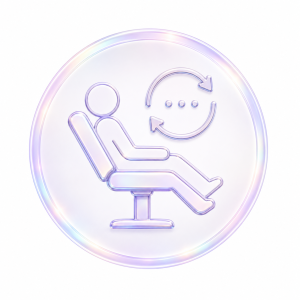 Icon representing repeated whitening facial sessions