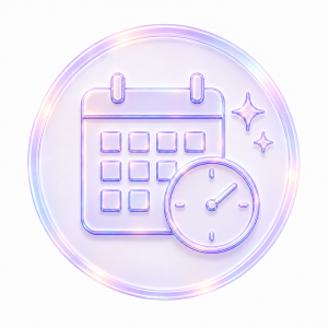 Icon representing weeks of waiting for visible results